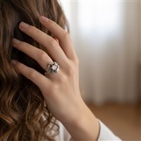 Cuneo - Corso Nizza 11 - Ring Goldside Woman in White Gold Diamante 0.10 Ct AN.GS0086 - AN.GS0086